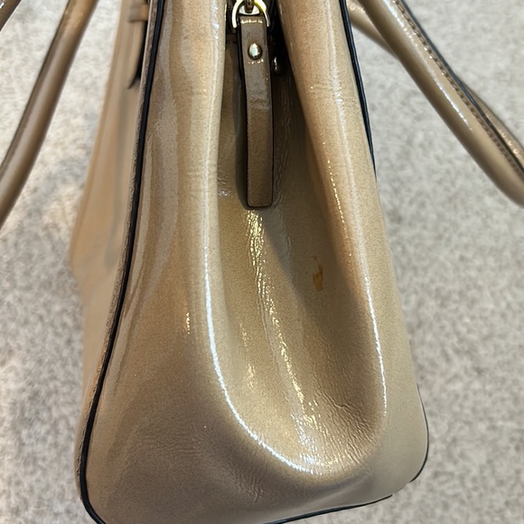 Kate Spade Large Patent Leather Satchel in “Camel” - Picture 11 of 16